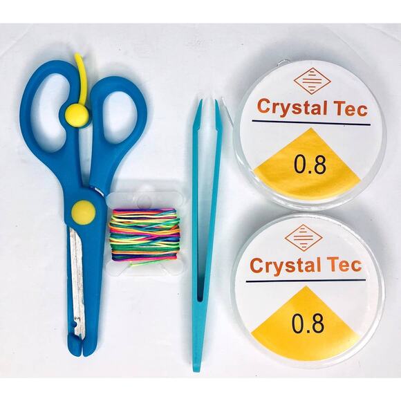 Jewelry Making Kit - Bright Colors 5000+ Beads, String, Scissors, Tweezers - Picture 3 of 3